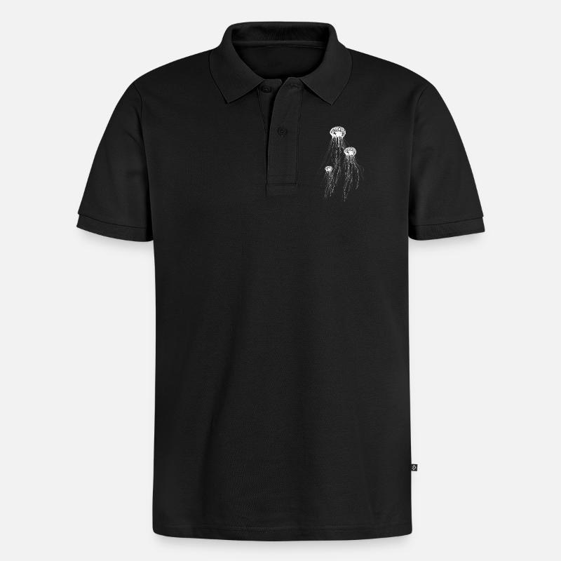 Méduse - Polo bio Premium Homme - noir