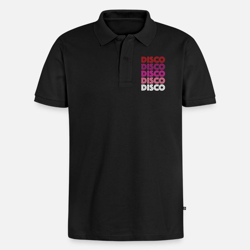 Disco Disco Disco - Männer Premium Bio Polo Shirt - Schwarz