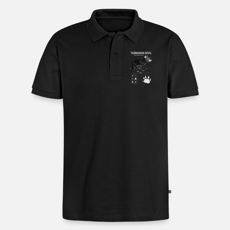 Tasmanian Devil - Männer Premium Bio Polo Shirt - Schwarz