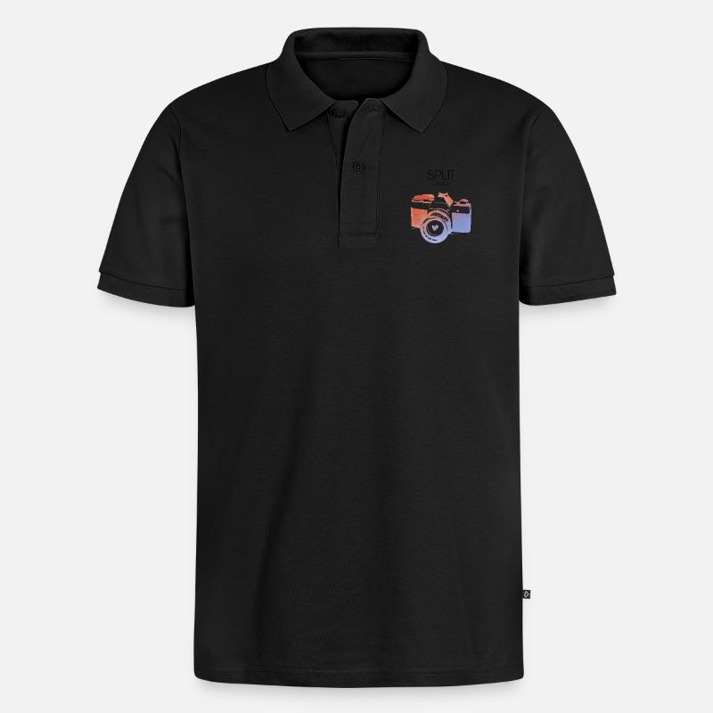 Split, Kroatien - Männer Premium Bio Polo Shirt - Schwarz