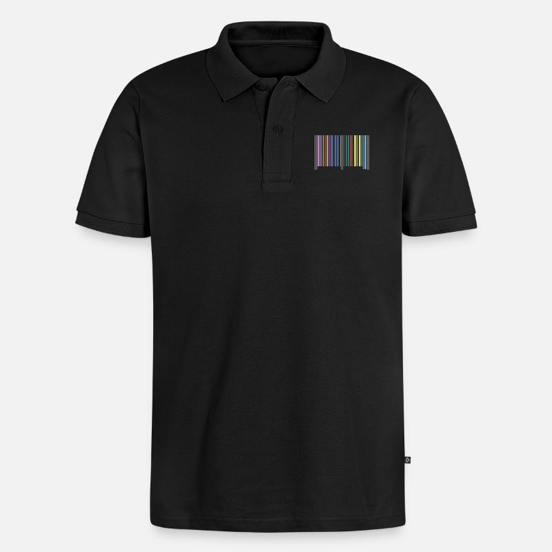 code à barres - Polo bio Premium Homme - noir