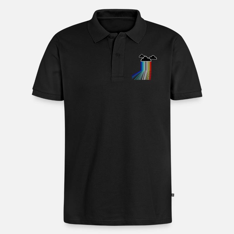 rainbow cloud - Polo bio Premium Homme - noir
