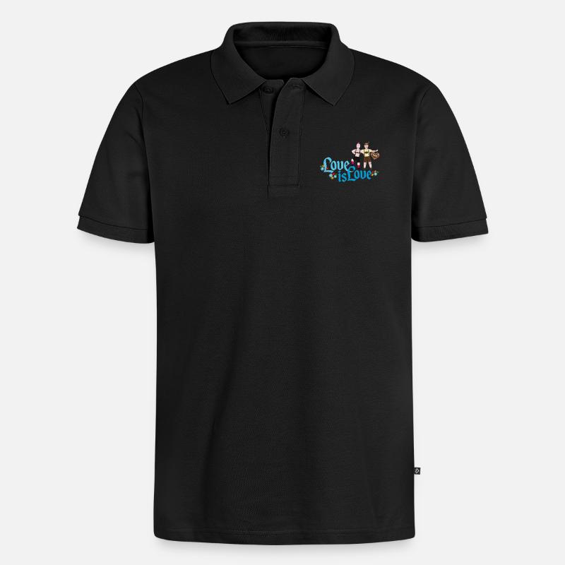 Pride - Männer Premium Bio Polo Shirt - Schwarz
