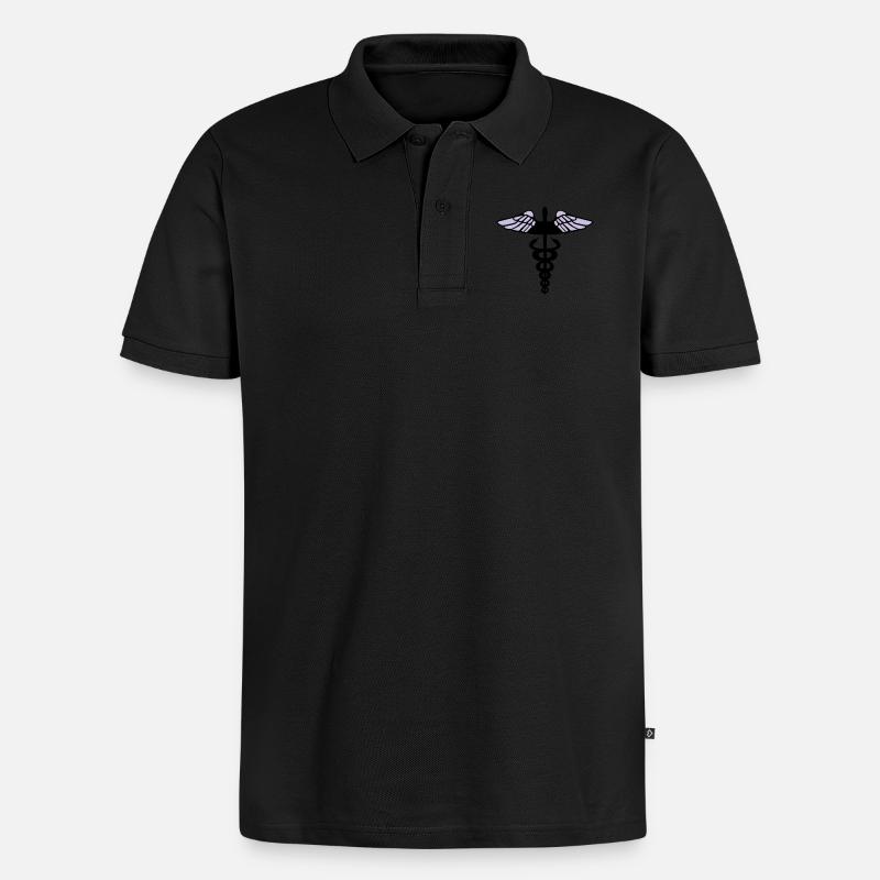 Caducée - Polo bio Premium Homme - noir