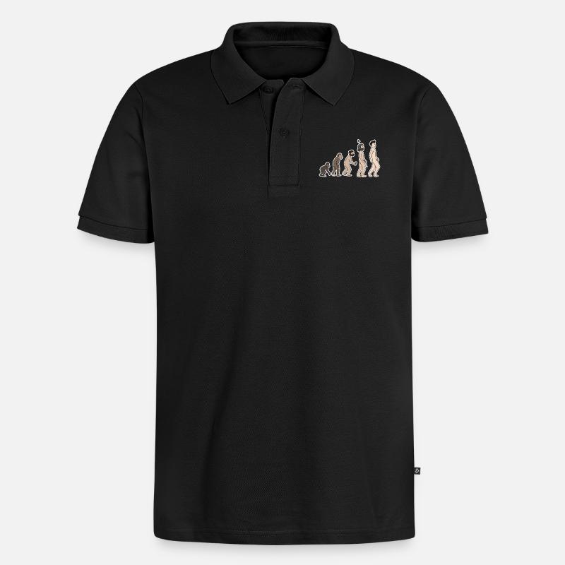 Evolution - Männer Premium Bio Polo Shirt - Schwarz