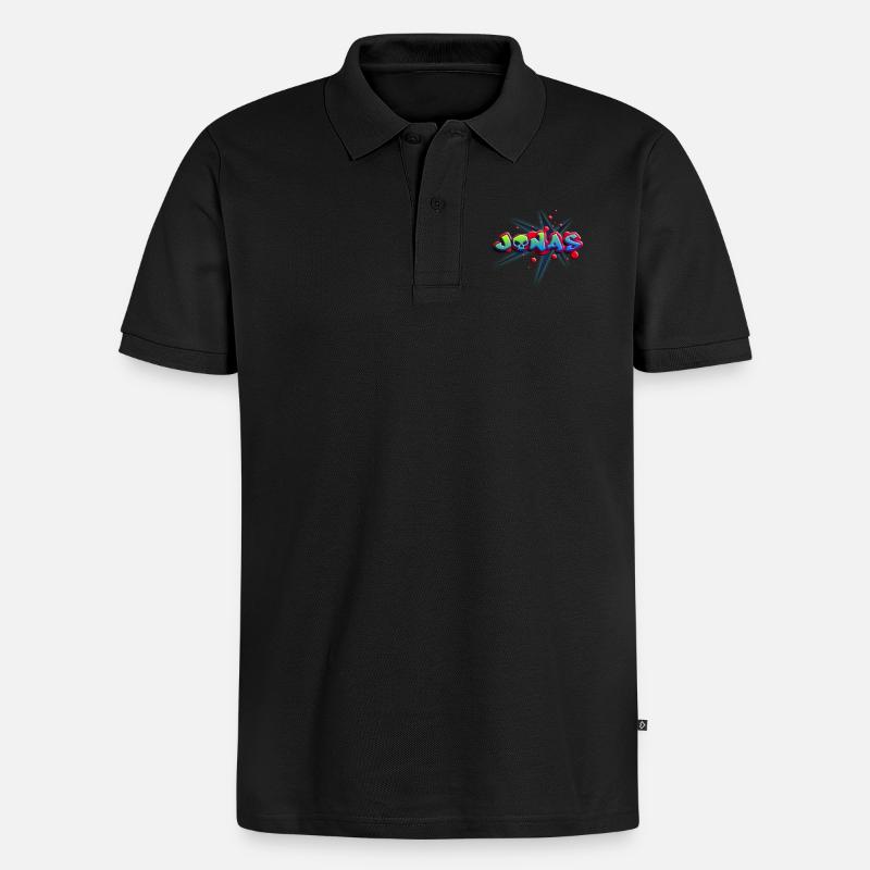 jonas_c_012014 - Männer Premium Bio Polo Shirt - Schwarz