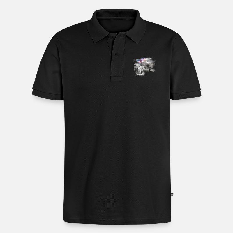 kl_linedance24a - Polo bio Premium Homme - noir
