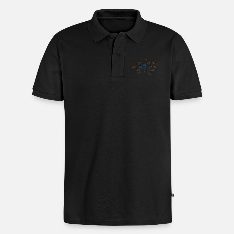 internet Begriffe - Männer Premium Bio Polo Shirt - Schwarz