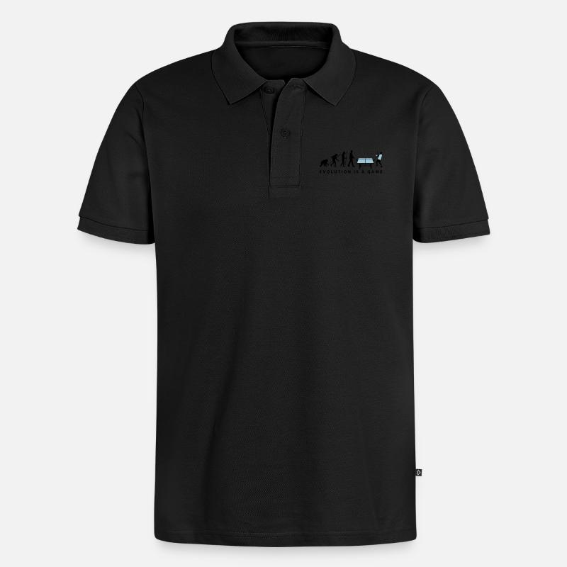evolution_table_tennis_072012_c_2c - Männer Premium Bio Polo Shirt - Schwarz