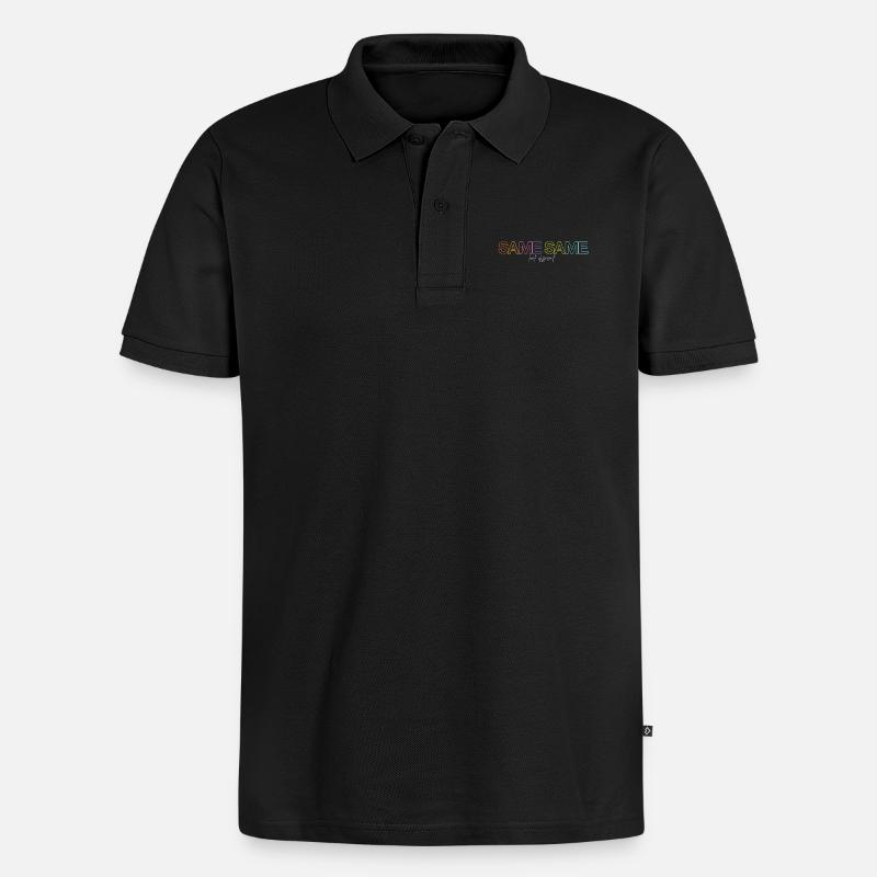 Same Same But Different - Männer Premium Bio Polo Shirt - Schwarz