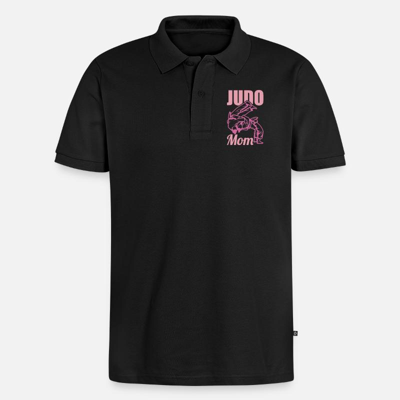 Judo Mutter - Männer Premium Bio Polo Shirt - Schwarz