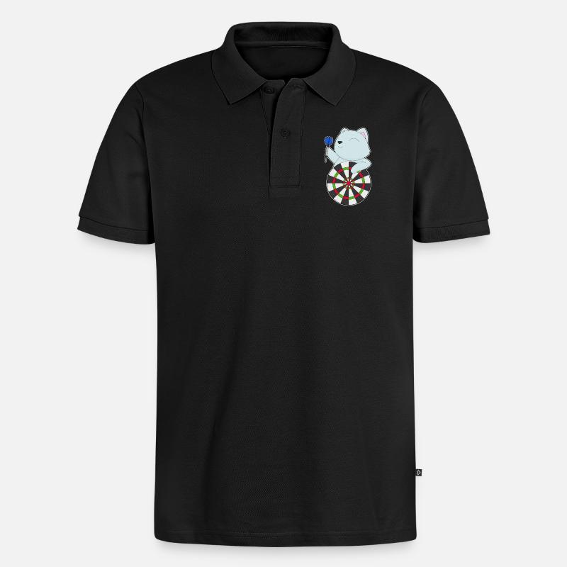 Cible de fléchettes pour chat - Polo bio Premium Homme - noir