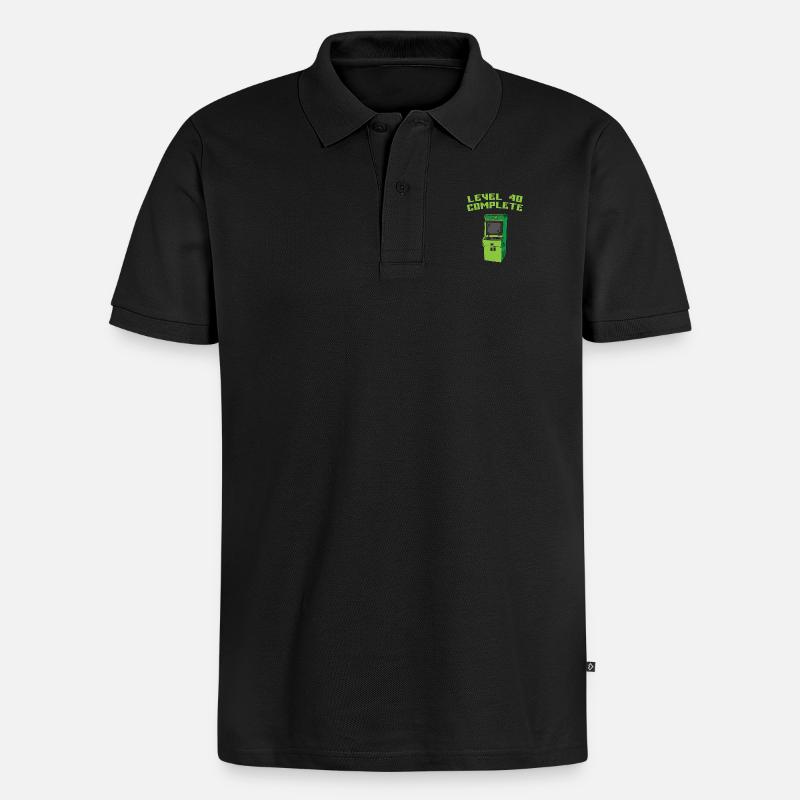 Level 40 Complete - Männer Premium Bio Polo Shirt - Schwarz