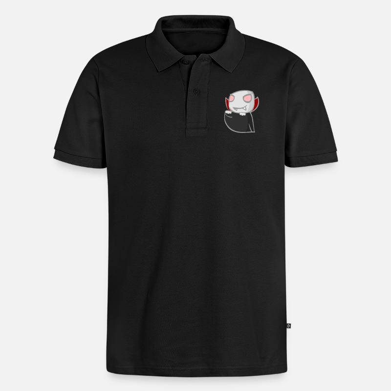 vampir - Männer Premium Bio Polo Shirt - Schwarz