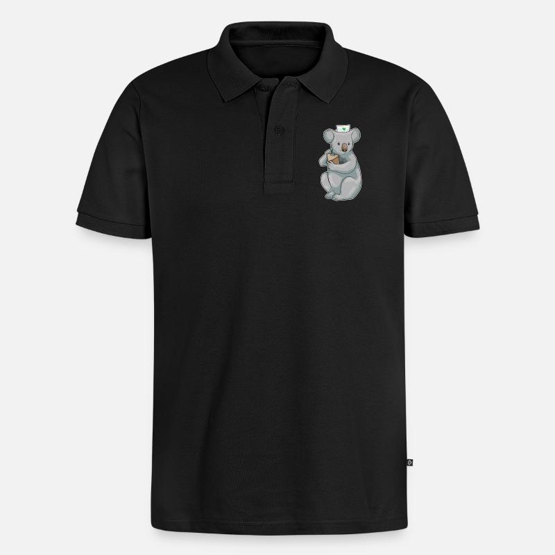 Bloc-notes Koala Nurse - Polo bio Premium Homme - noir