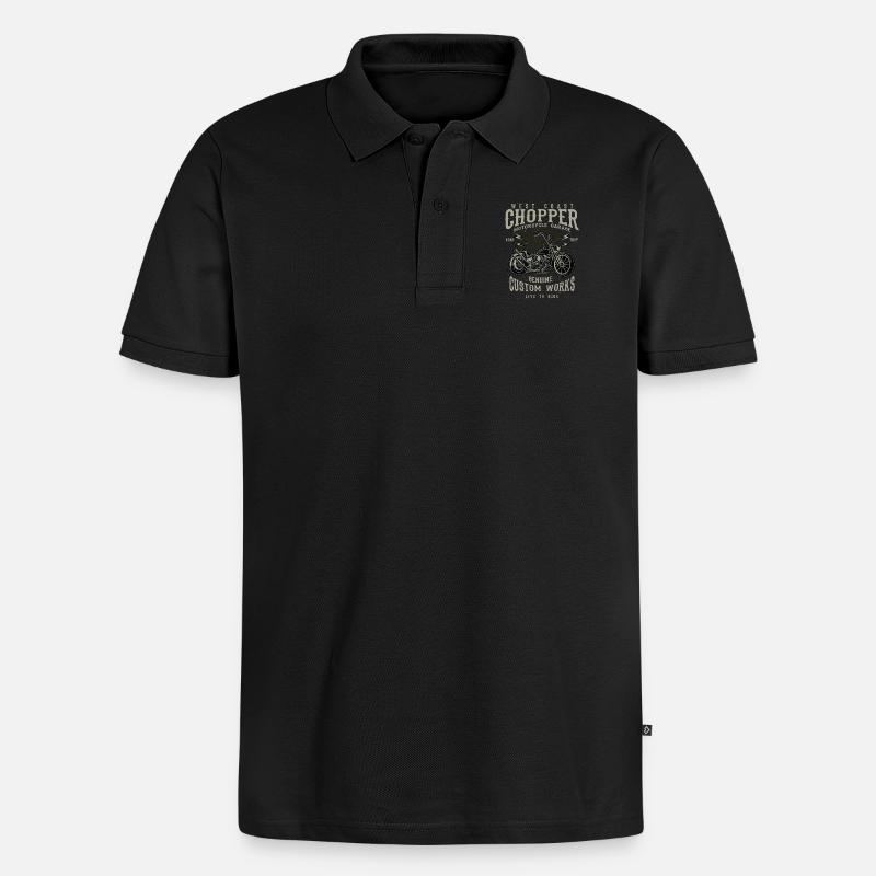 Chopper - Männer Premium Bio Polo Shirt - Schwarz