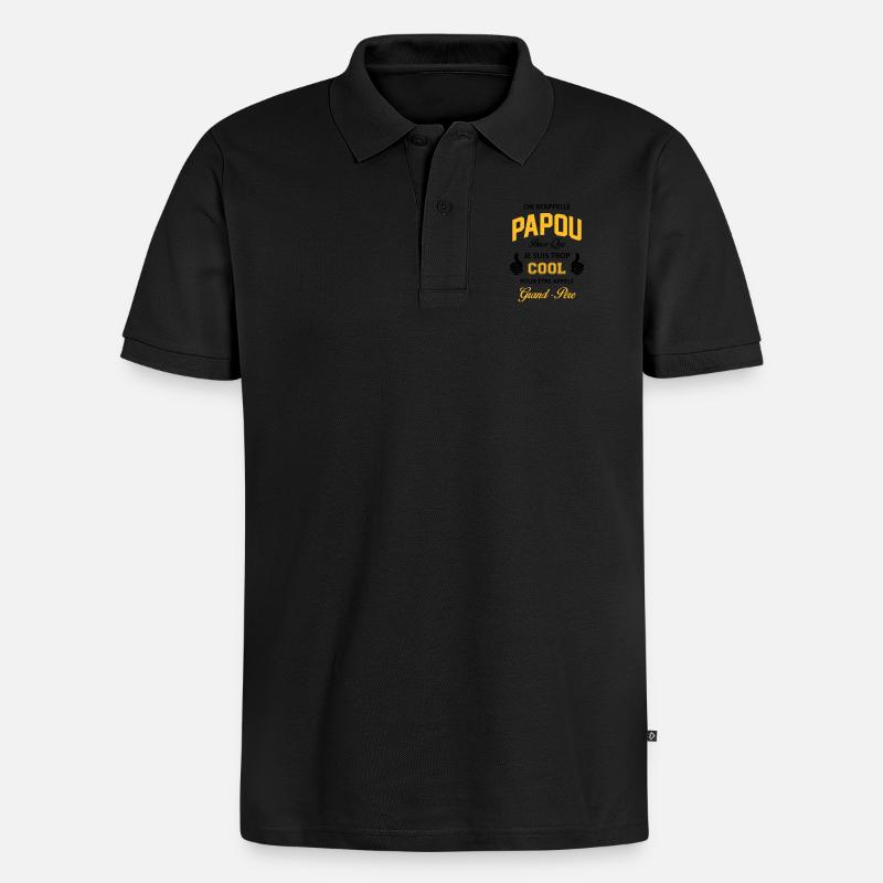 papou2 - Polo bio Premium Homme - noir