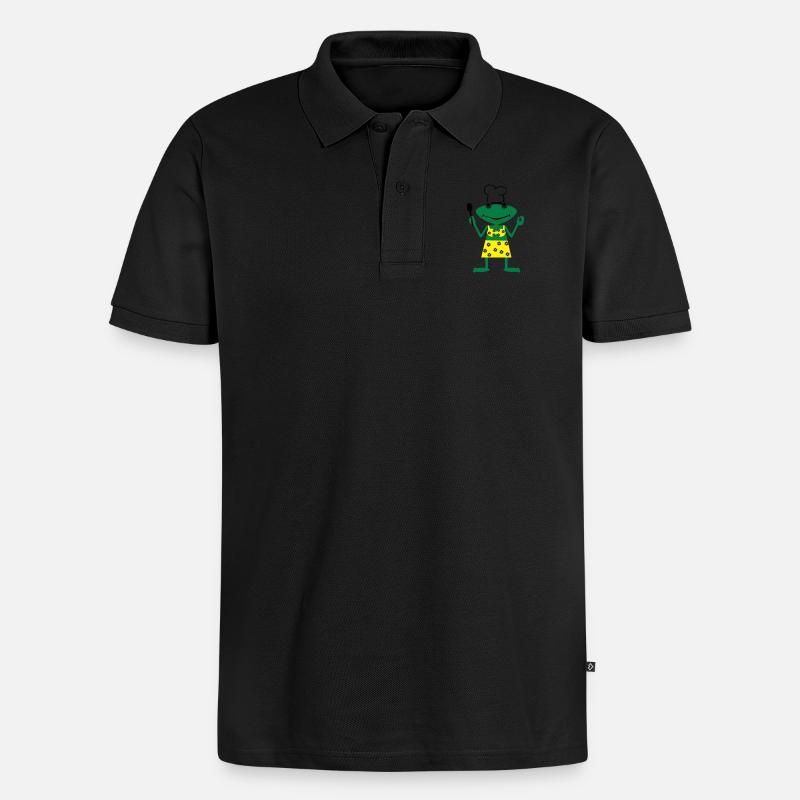 Cuire grenouille - Polo bio Premium Homme - noir