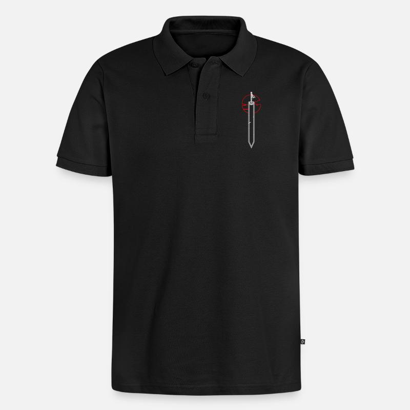 Drachentöter - Männer Premium Bio Polo Shirt - Schwarz