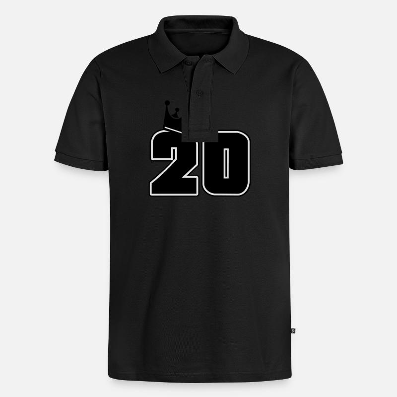 20 - Männer Premium Bio Polo Shirt - Schwarz