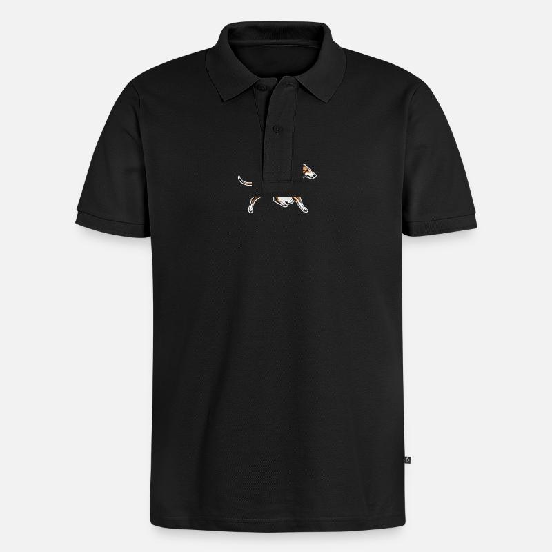 Illustration dynamique de course de lévriers - Polo bio Premium Homme - noir