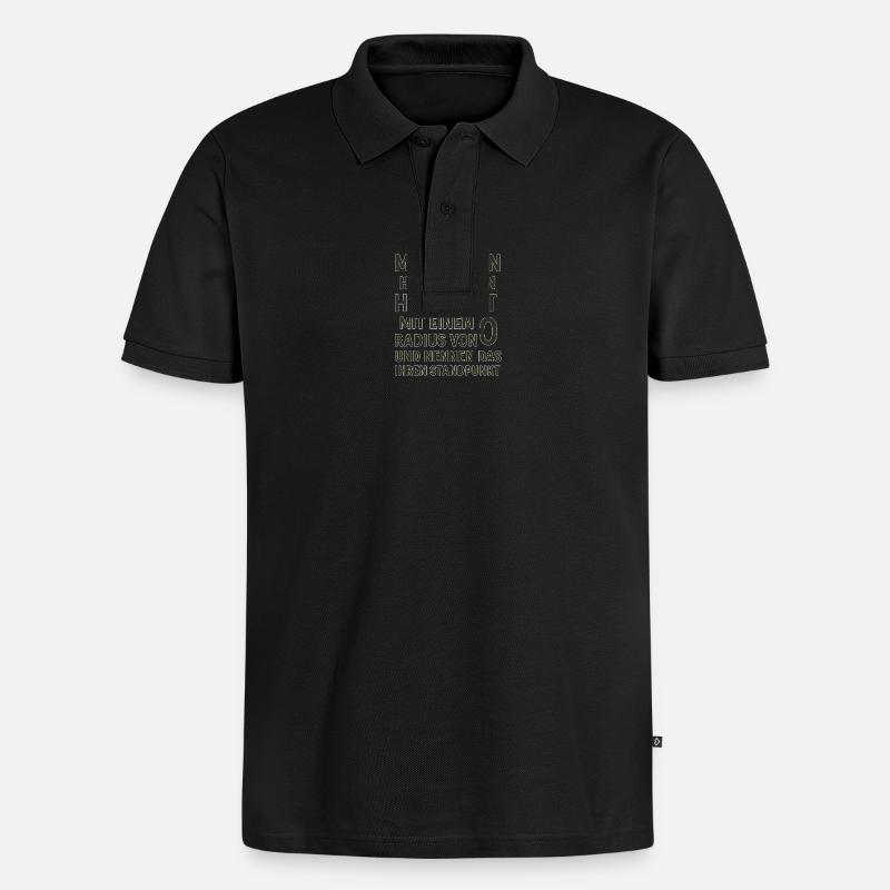 Nullradius-Horizont Standpunkt Spruch - Männer Premium Bio Polo Shirt - Schwarz