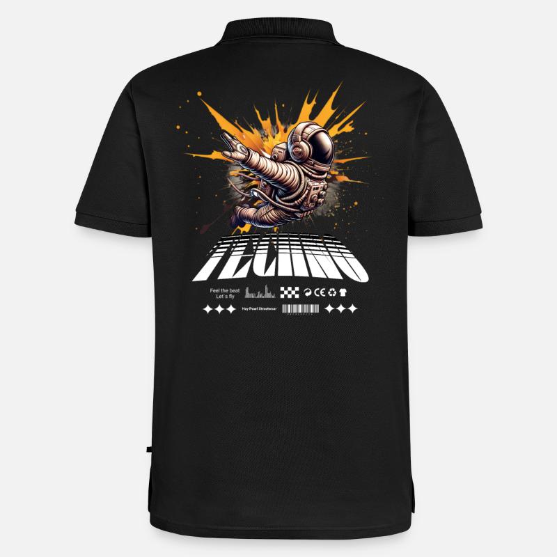 Astronaute en Spray Splash Techno - Polo bio Premium Homme - noir