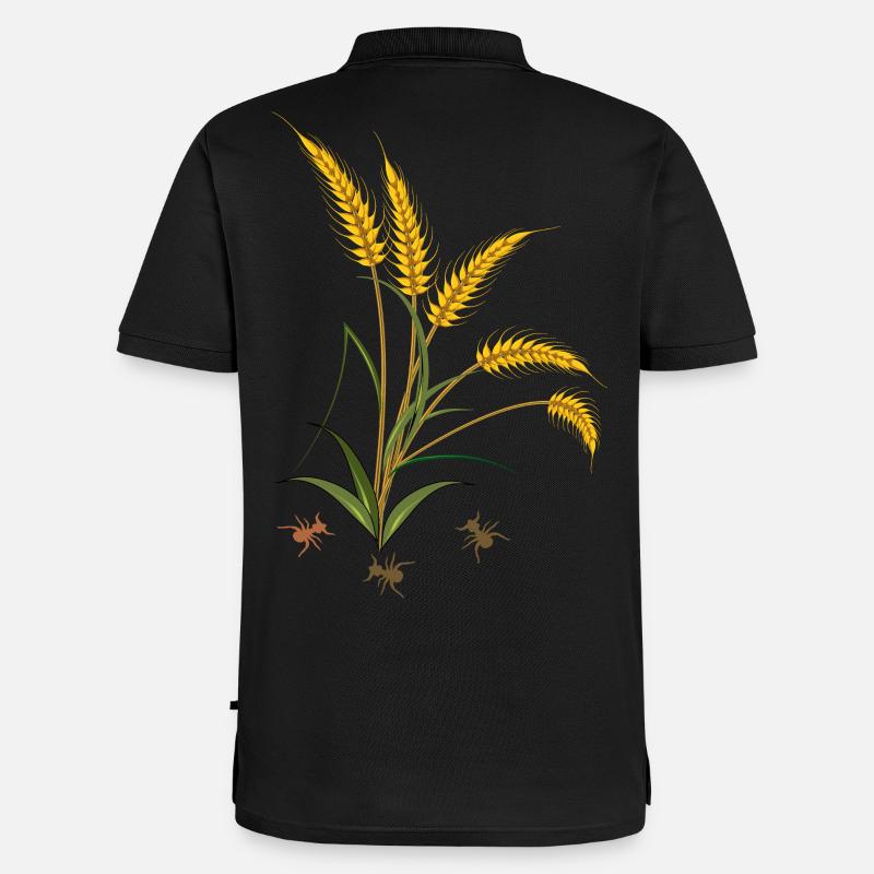 Épis de maïs avec fourmis - Polo bio Premium Homme - noir