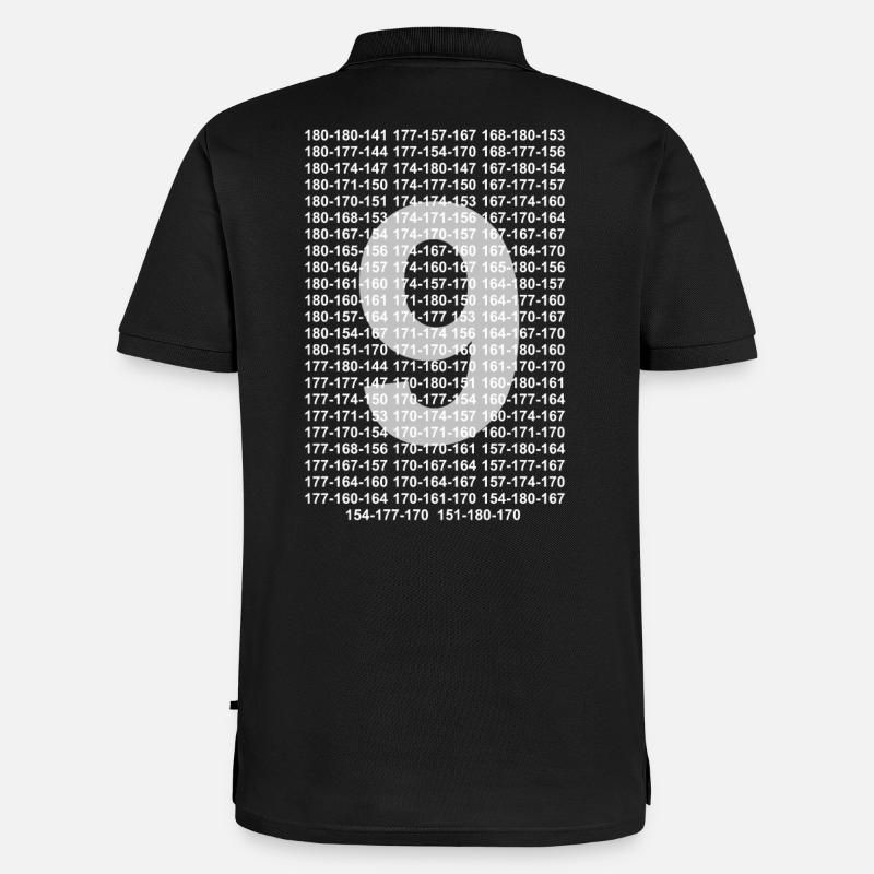 9 Darter hell - Männer Premium Bio Polo Shirt - Schwarz