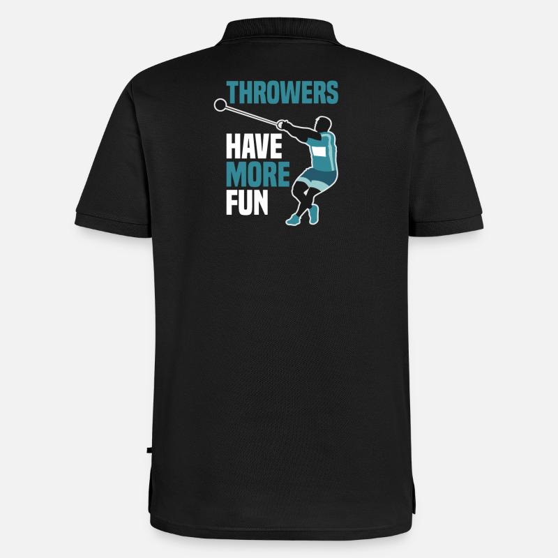 Leichtathletik - Männer Premium Bio Polo Shirt - Schwarz
