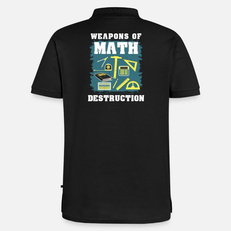Mathematik Mathe Geschenk - Männer Premium Bio Polo Shirt - Schwarz