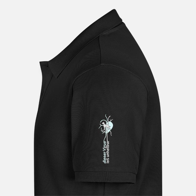 Doggenvirus schmal - Männer Premium Bio Polo Shirt - Schwarz