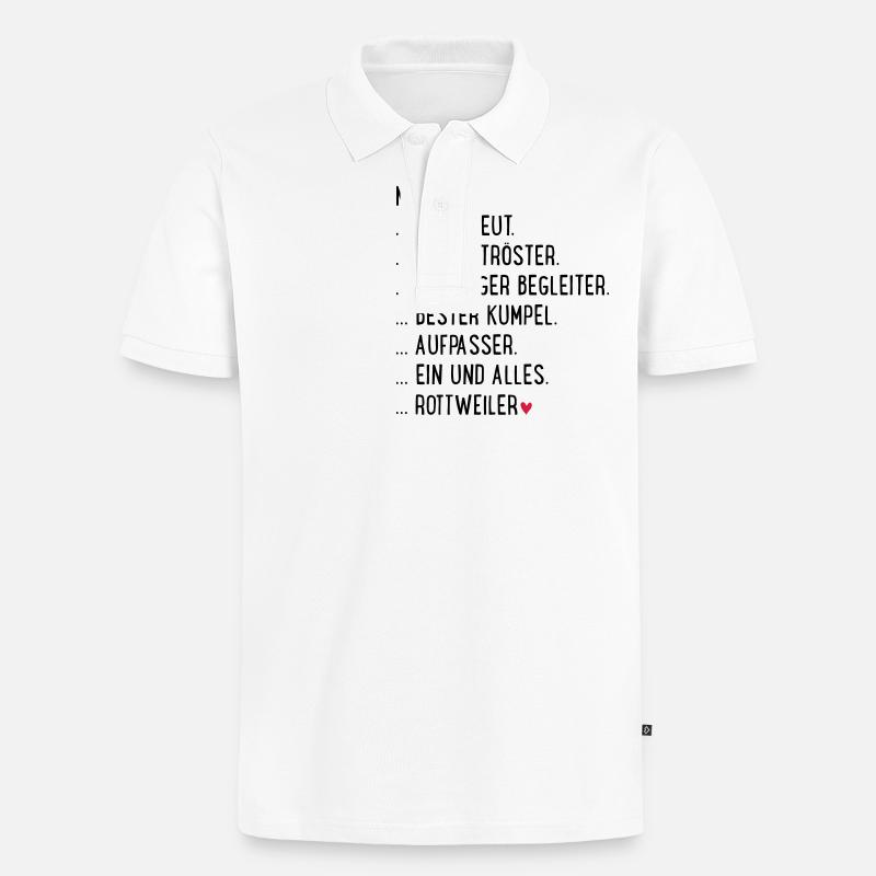 rottweiler - Männer Premium Bio Polo Shirt - Weiß