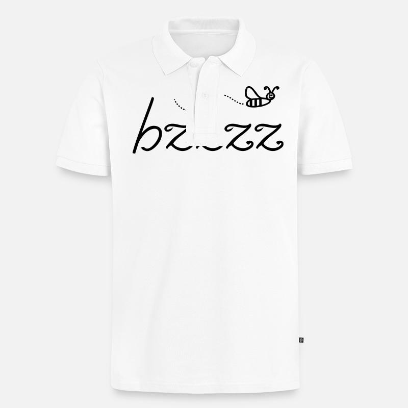 bzzzz - Männer Premium Bio Polo Shirt - Weiß