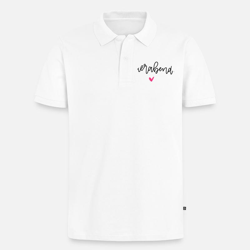 Feierabend - Männer Premium Bio Polo Shirt - Weiß