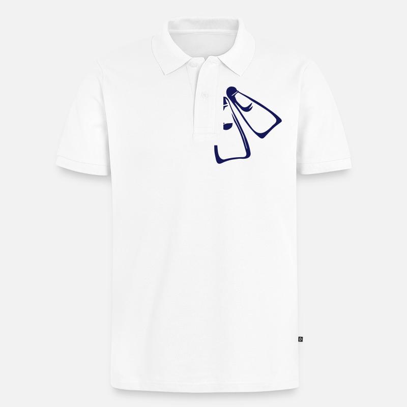 Tauchen - Männer Premium Bio Polo Shirt - Weiß
