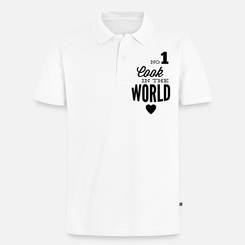 Bester Koch der Welt - Männer Premium Bio Polo Shirt - Weiß