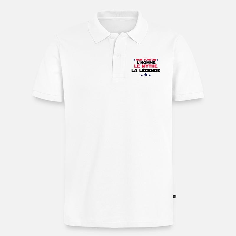 mon tonton - Polo bio Premium Homme - blanc