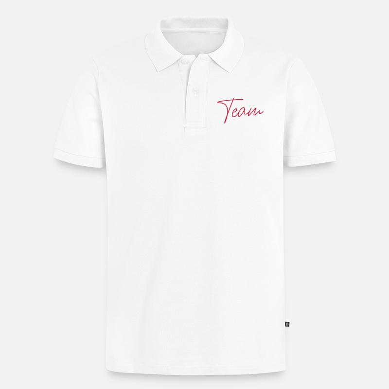 team - Männer Premium Bio Polo Shirt - Weiß