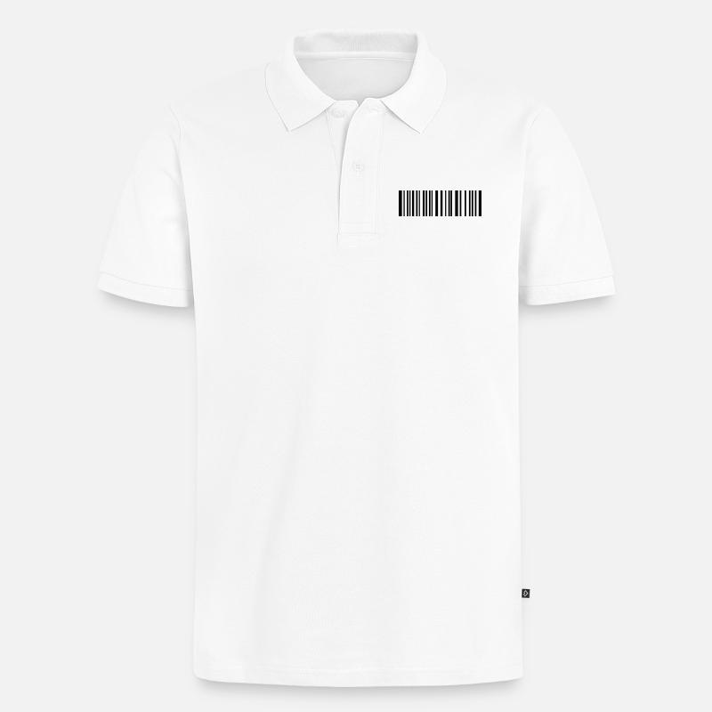 Barcode - Männer Premium Bio Polo Shirt - Weiß