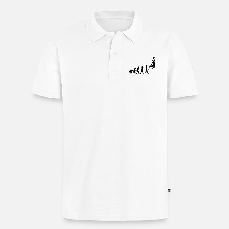 Basketball Dunk Evolution - Polo bio Premium Homme - blanc