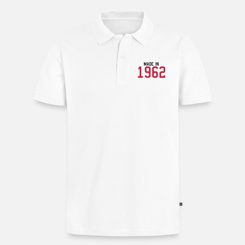 1962 - Männer Premium Bio Polo Shirt - Weiß