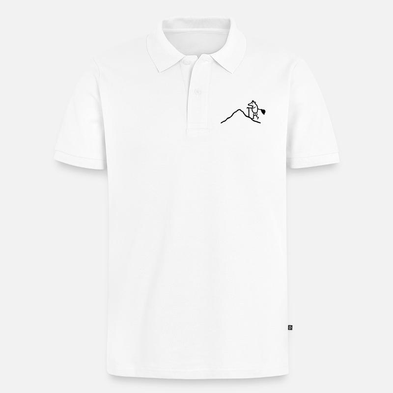 Maulwurf klettern - Männer Premium Bio Polo Shirt - Weiß