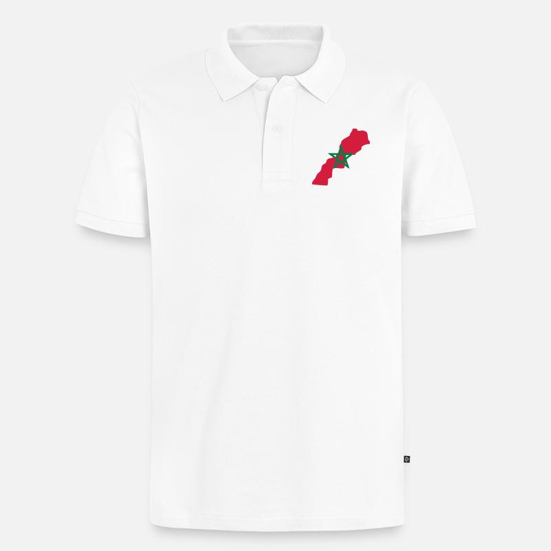 Maroc - Polo bio Premium Homme - blanc