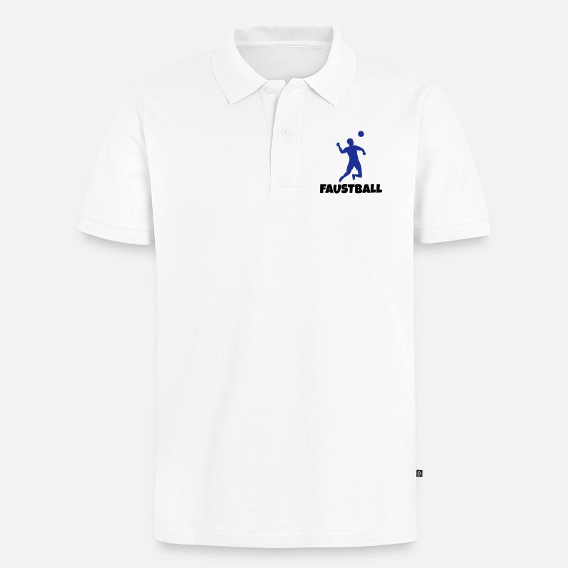 Faustball - Männer Premium Bio Polo Shirt - Weiß