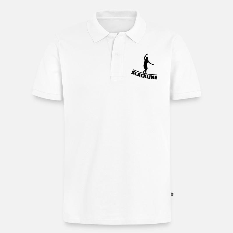 Slackline - Polo bio Premium Homme - blanc