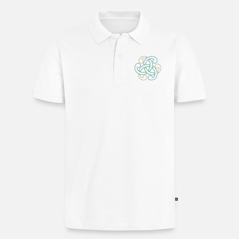 Noeud celtique - Polo bio Premium Homme - blanc
