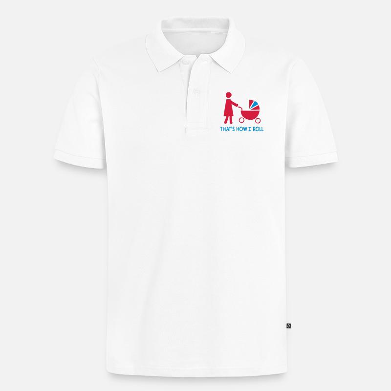 Mama - Polo bio Premium Homme - blanc
