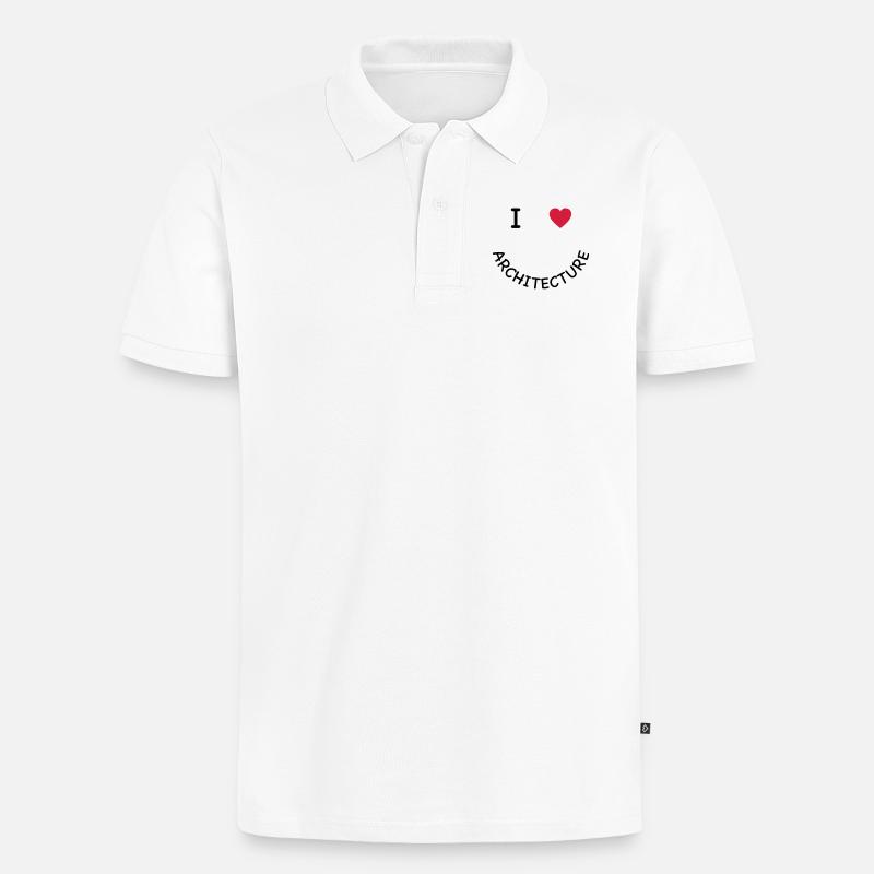 Architecture - Männer Premium Bio Polo Shirt - Weiß