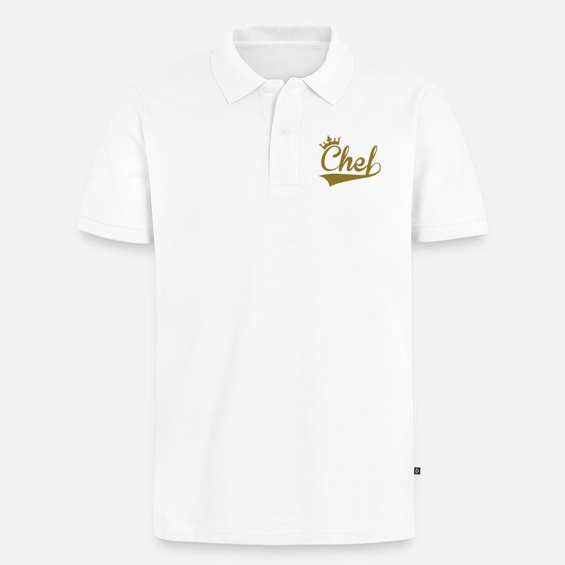 Chef - Männer Premium Bio Polo Shirt - Weiß